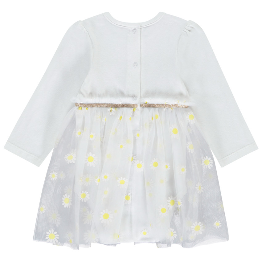 Vestido body bimateria efecto 2 en 1 Minnie Disney para niña bebé 