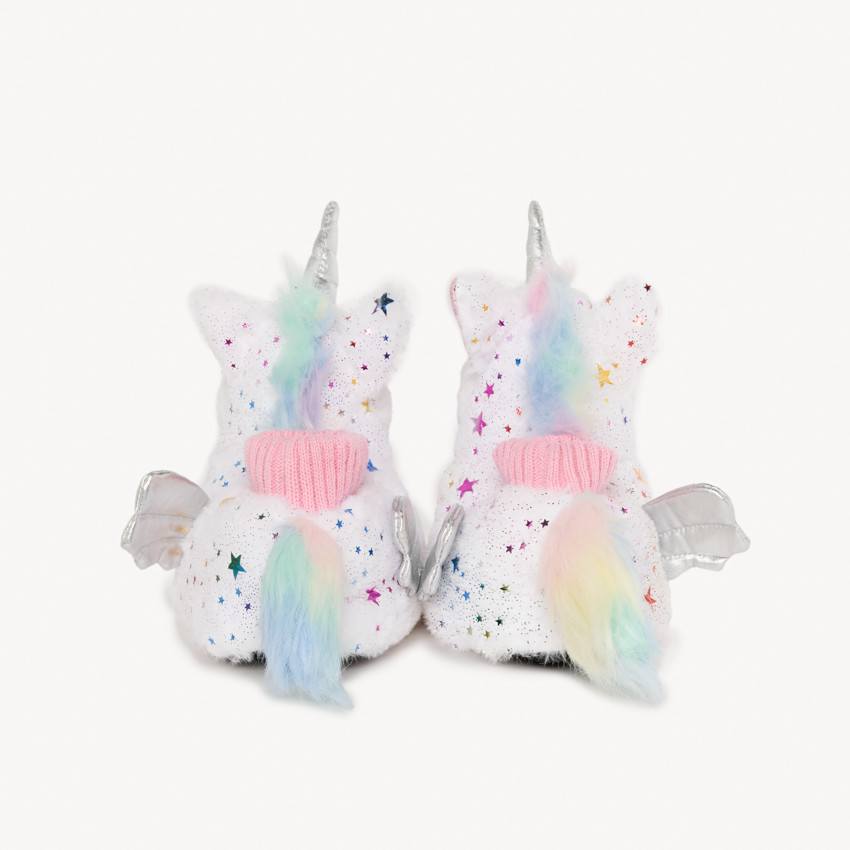 Pantuflas de peluche con estampado de estrellas para niña 
