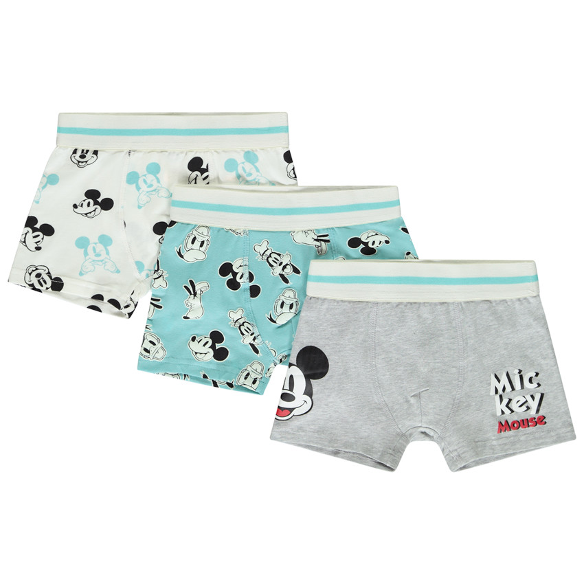 Lote de 3 boxers estampados de Mickey Disney para niño 