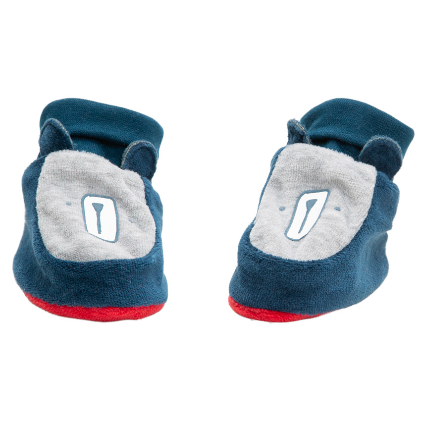 Patucos de terciopelo con orejas de relieve Main Patucos de terciopelo con orejas de relieve