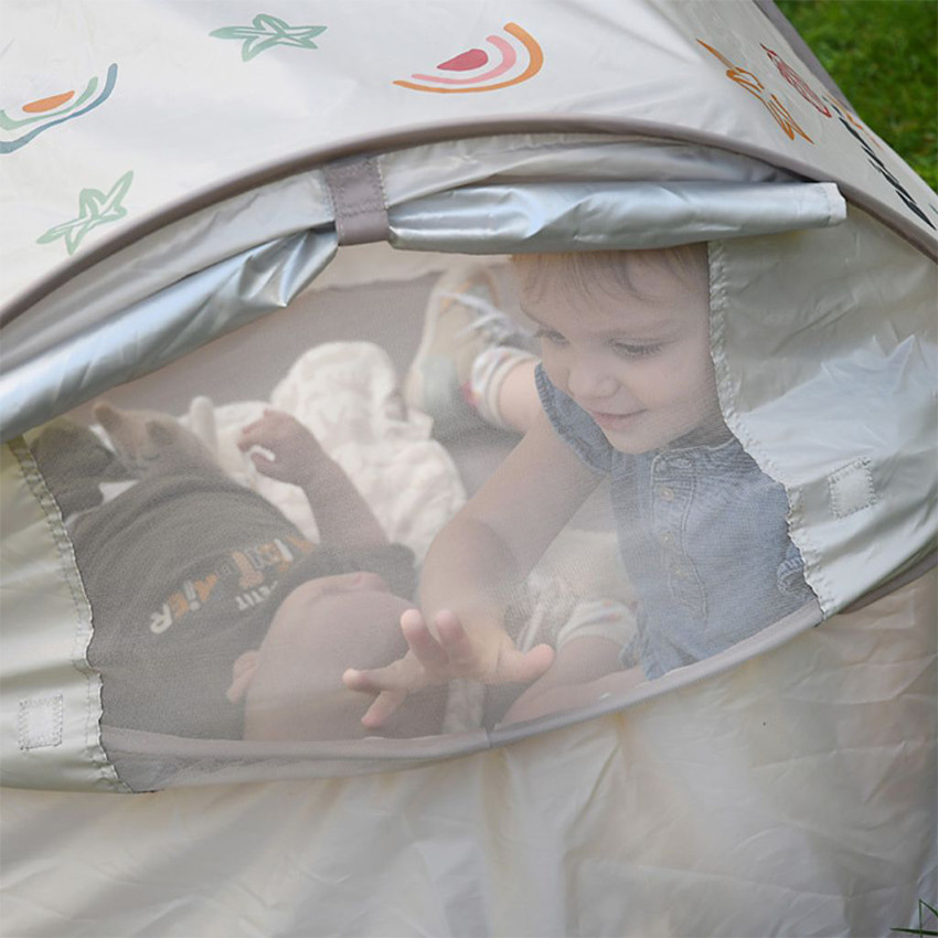 Tente 2 en 1 anti-UV 0-24M Breezynest beige 