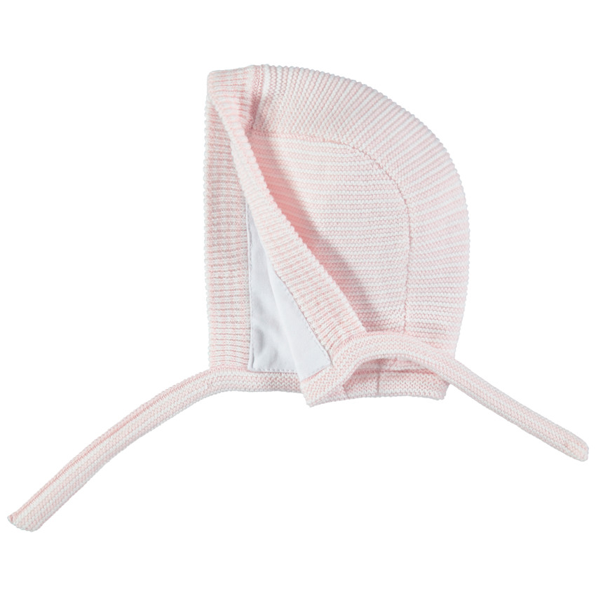 Gorro anudable de punto bicolor de algodón ecológico  