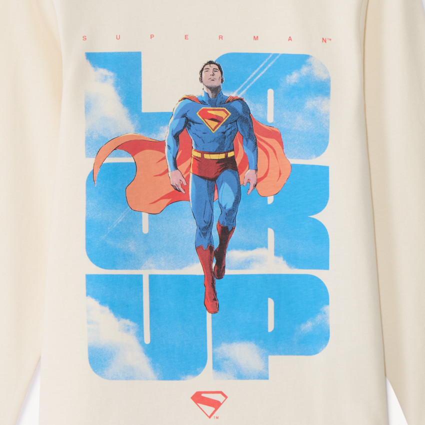 Camiseta de manga larga con estampado de Superman Warner para niño 