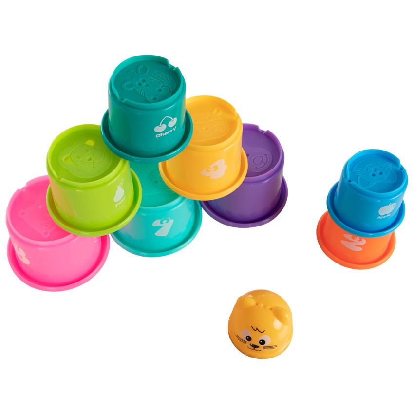 Juguete baño 9 vasos apilables 