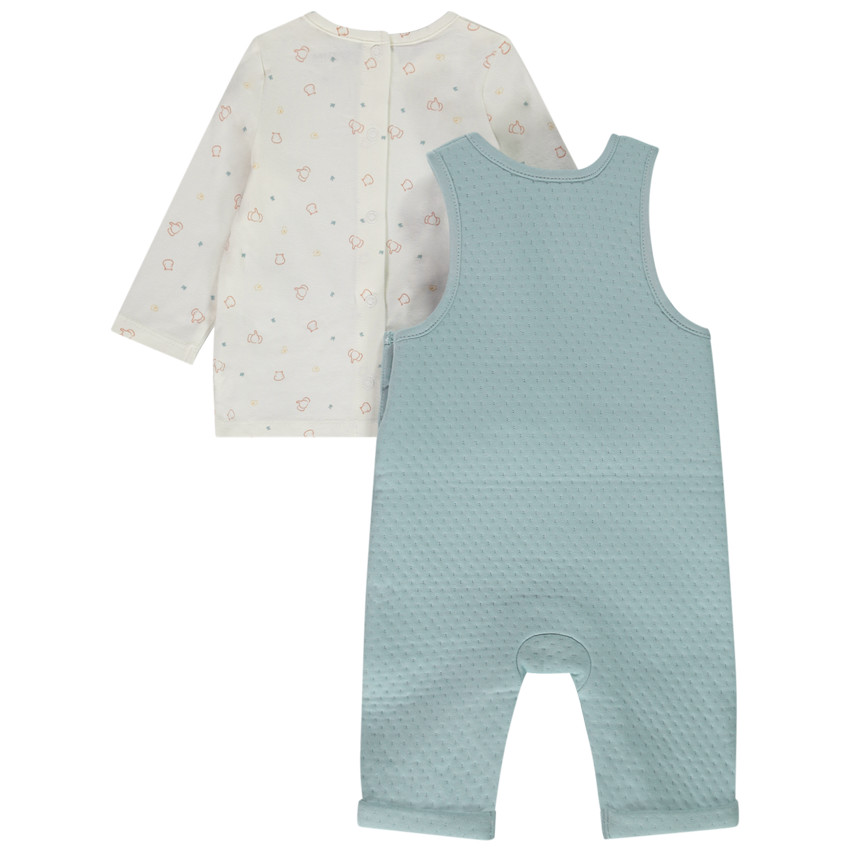 Conjunto acolchado de 2 piezas con tirantes para bebé 