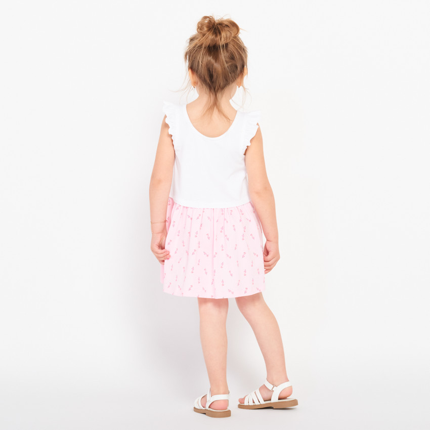 Vestido de fantasía con flamencos rosas y mangas con volantes para niña bebé  Additional Vestido de fantasía con flamencos rosas y mangas con volantes para niña bebé