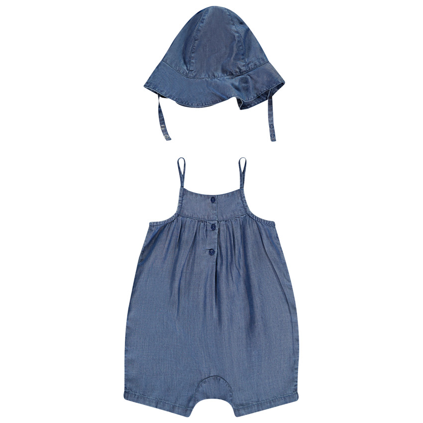 Conjunto de 2 piezas efecto vaquero con gorro para bebé niña  Additional Conjunto de 2 piezas efecto vaquero con gorro para bebé niña
