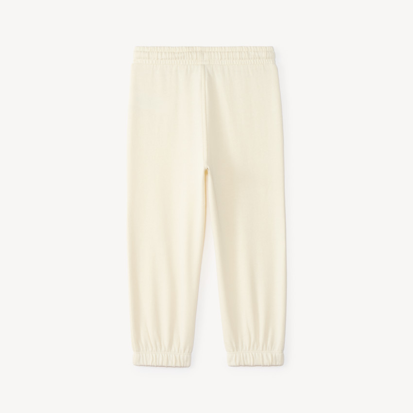 Pantalón jogging liso de felpa para bebé niña 