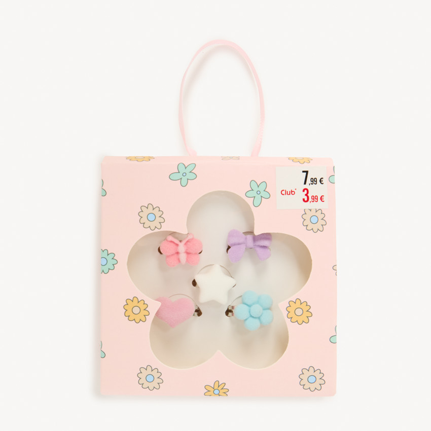 Lote de 5 anillos de fantasía suaves para niña 