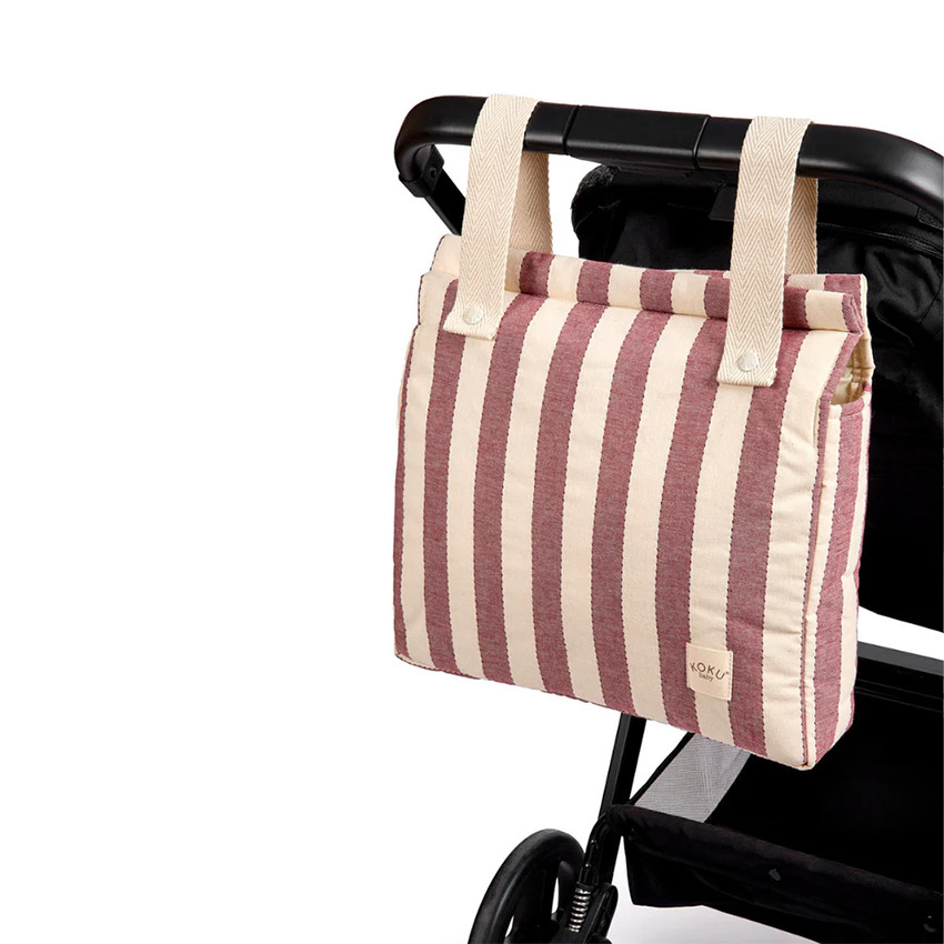 Bolso carrito Panera Stripe - Granate 