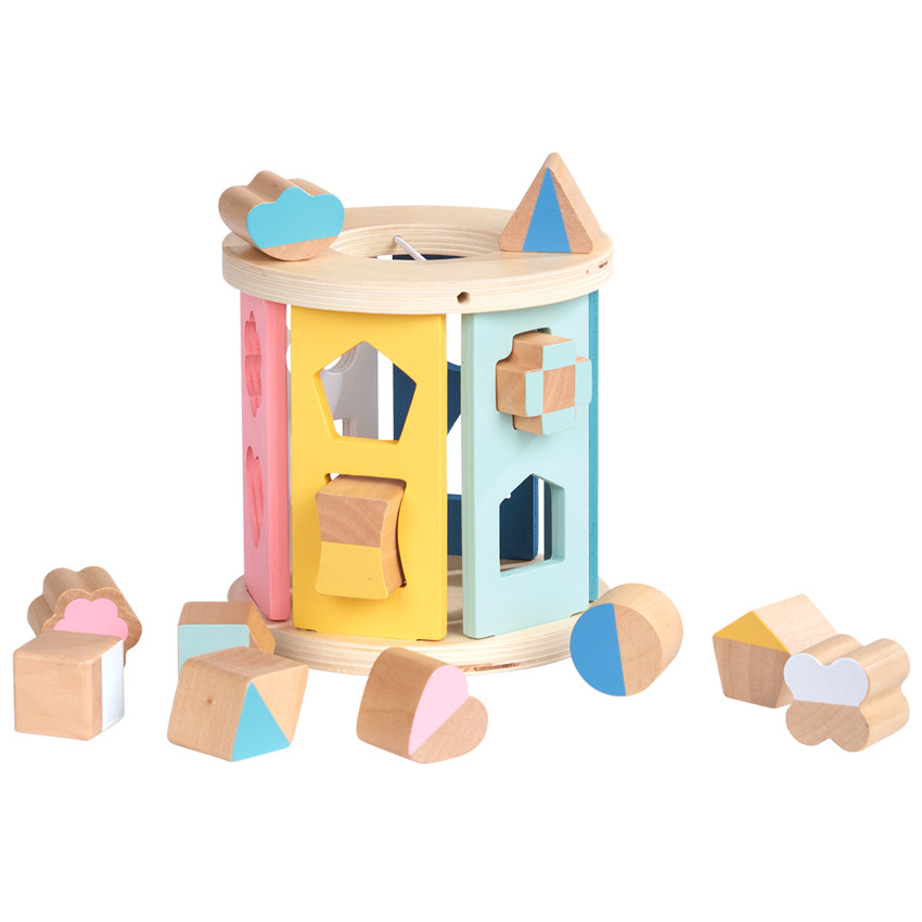 Caja de formas cilindro de madera  Additional Caja de formas cilindro de madera