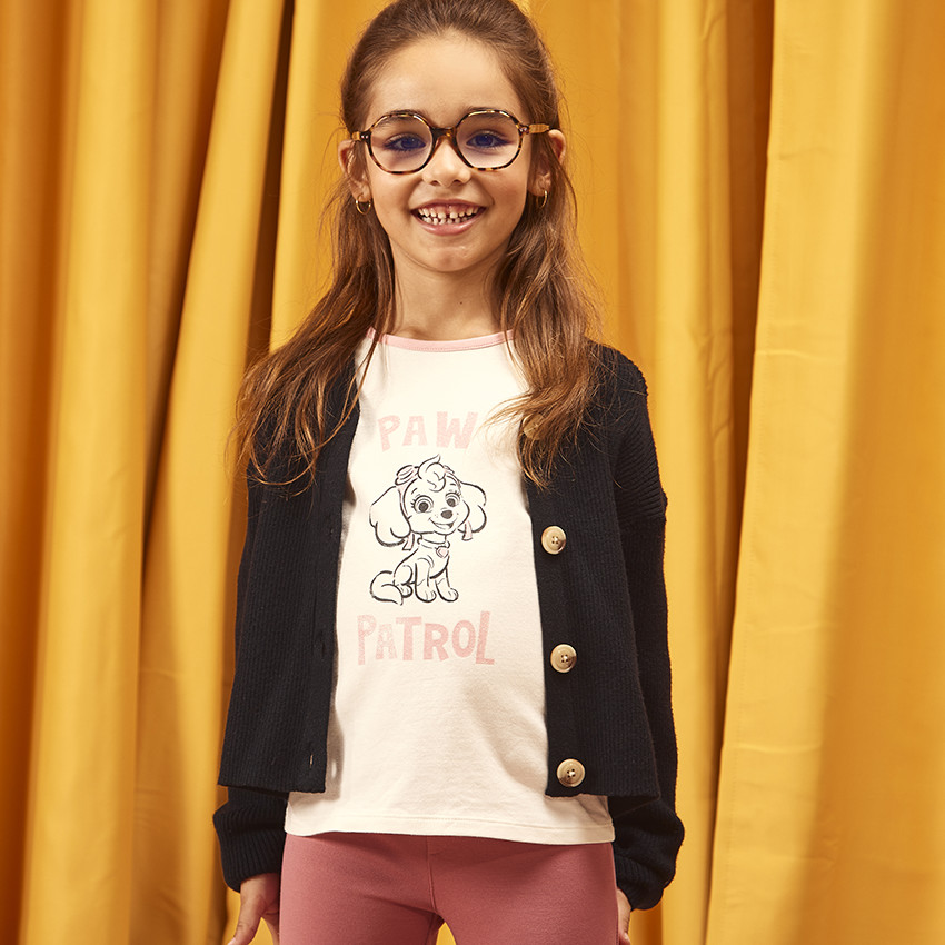 Camiseta de manga larga de jersey estampada Patrulla Canina para niña 