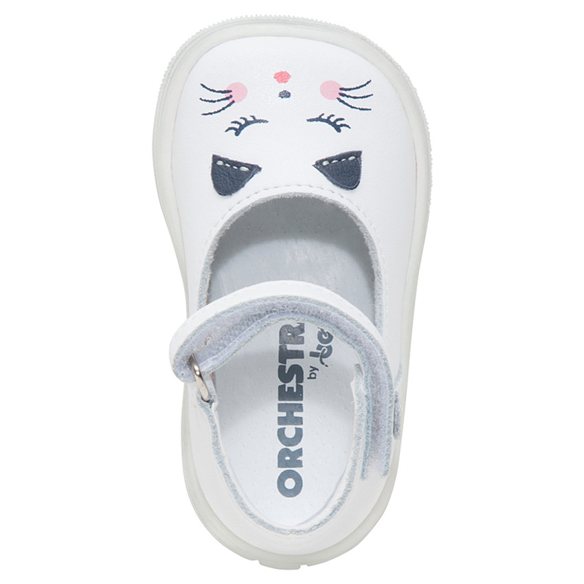 Zapatos de cuero con tira de velcro y estampado de gato  Additional Zapatos de cuero con tira de velcro y estampado de gato