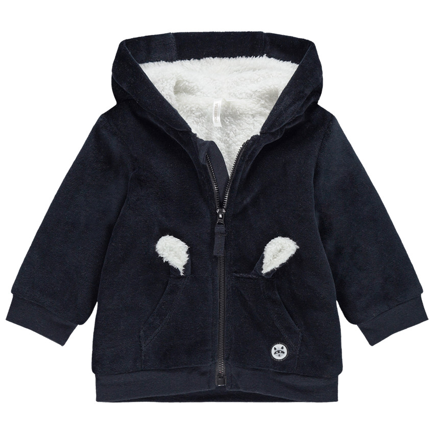 Chaqueta con capucha de terciopelo con forro de borreguillo  Additional Chaqueta con capucha de terciopelo con forro de borreguillo