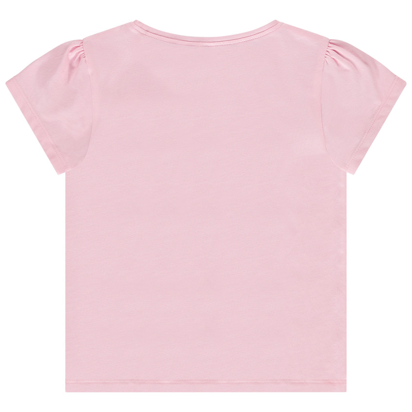 Camiseta manga corta flores 3D para niña 