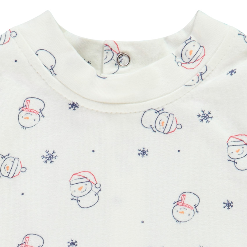 Conjunto de 2 piezas con motivo de muñecos de nieve para bebé niño. 