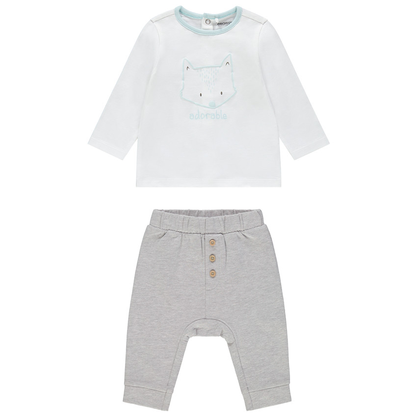 Conjunto pantalón y camiseta manga larga de algodón orgánico 