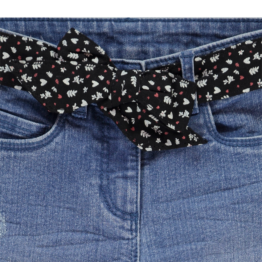 Jean slim + ceinture foulard pour fille Main Jean slim + ceinture foulard pour fille