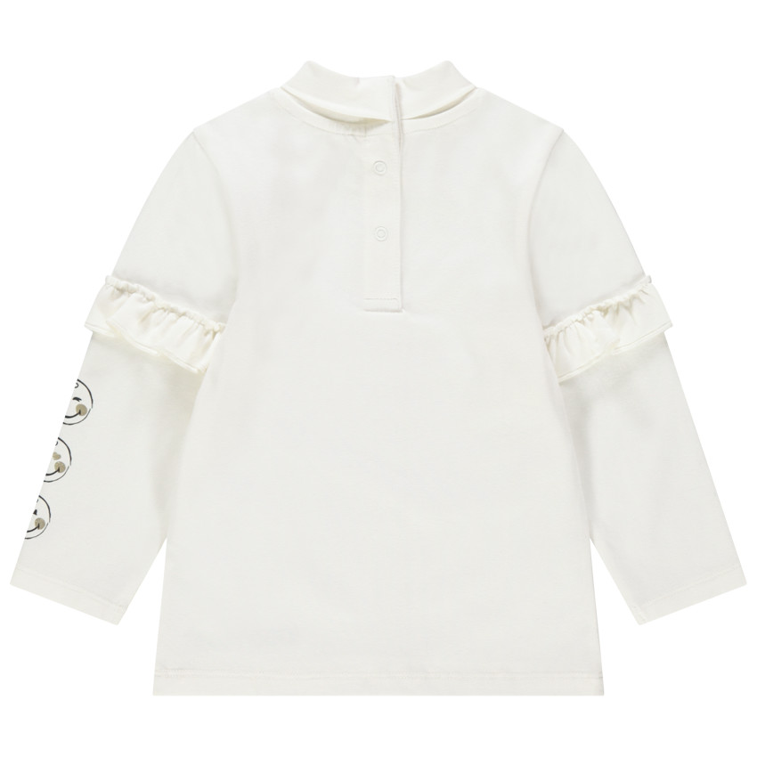 Sous-pull col cheminée à volants et motifs Smiley  Additional Sous-pull col cheminée à volants et motifs Smiley