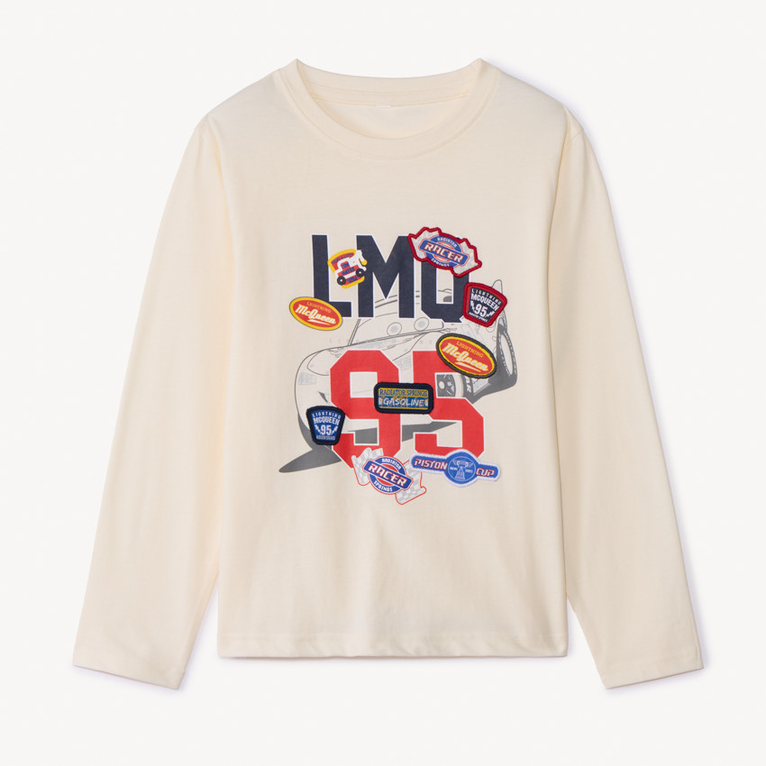 T-shirt manches longues uni Cars Disney pour garçon  