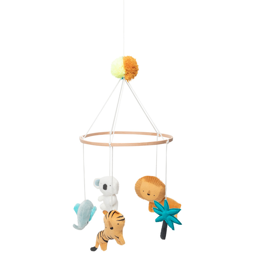 Carrito de actividades y andador de madera Crazy Jungle 