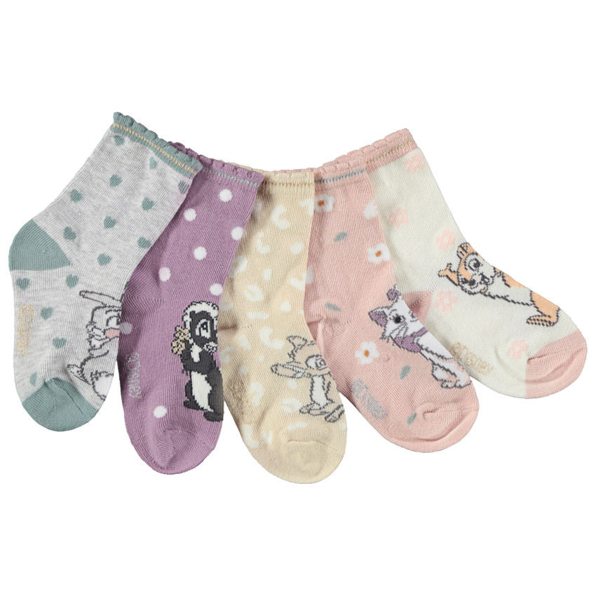 Lote de 5 pares de calcetines Disney para bebé niña 