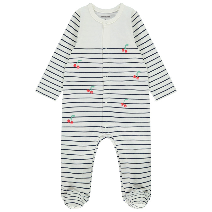 Lote de 3 peleles en jersey cerezas para bebé niña  Additional Lote de 3 peleles en jersey cerezas para bebé niña