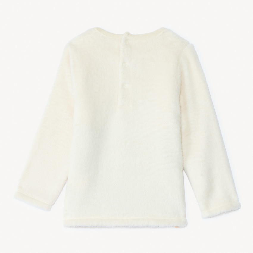 Conjunto de pijama de Navidad bicolor para bebé niño con acabados diferentes según la edad. 