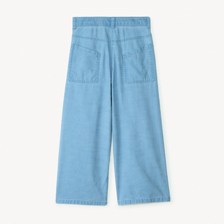 Pantalón recto amplio efecto jeans para niña 