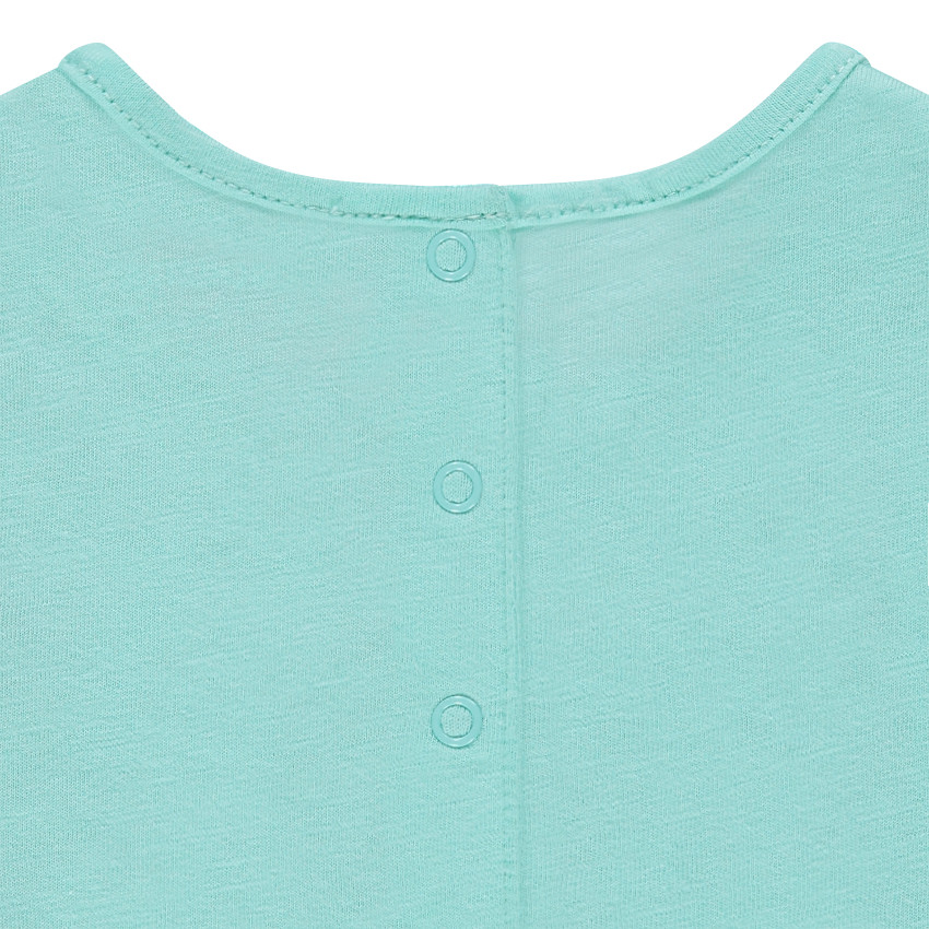 Camiseta de manga corta de punto con volantes 