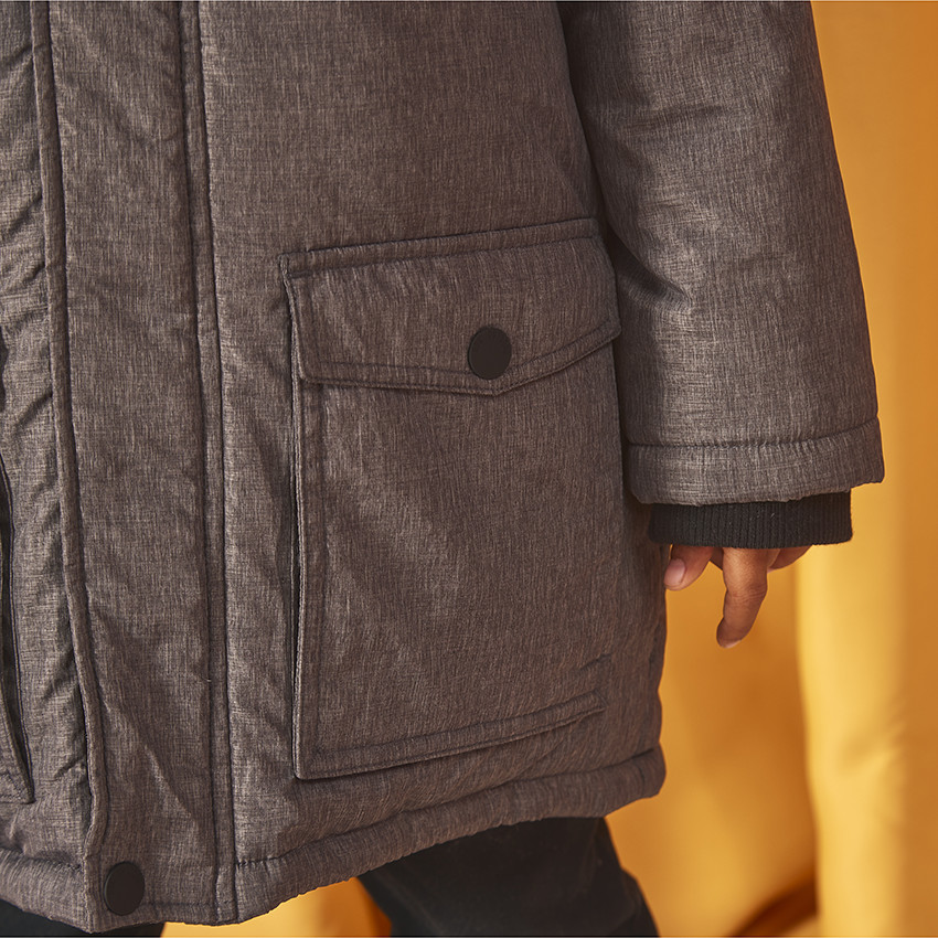 Parka grand froid déperlante à capuche en polyamide pour garçon 