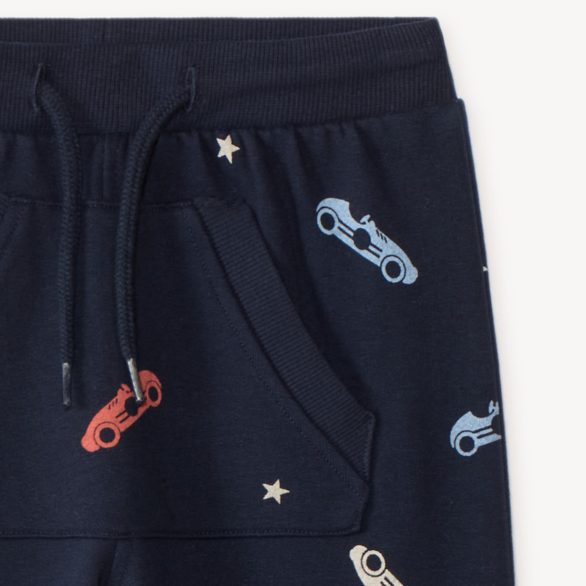 Pantalón de chándal para bebé niño con estampado de coches. 
