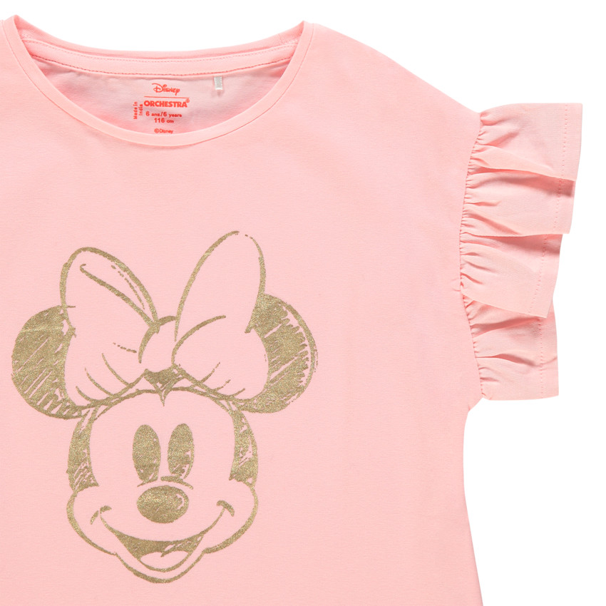 Camiseta manga corta con volantes Minnie Disney 