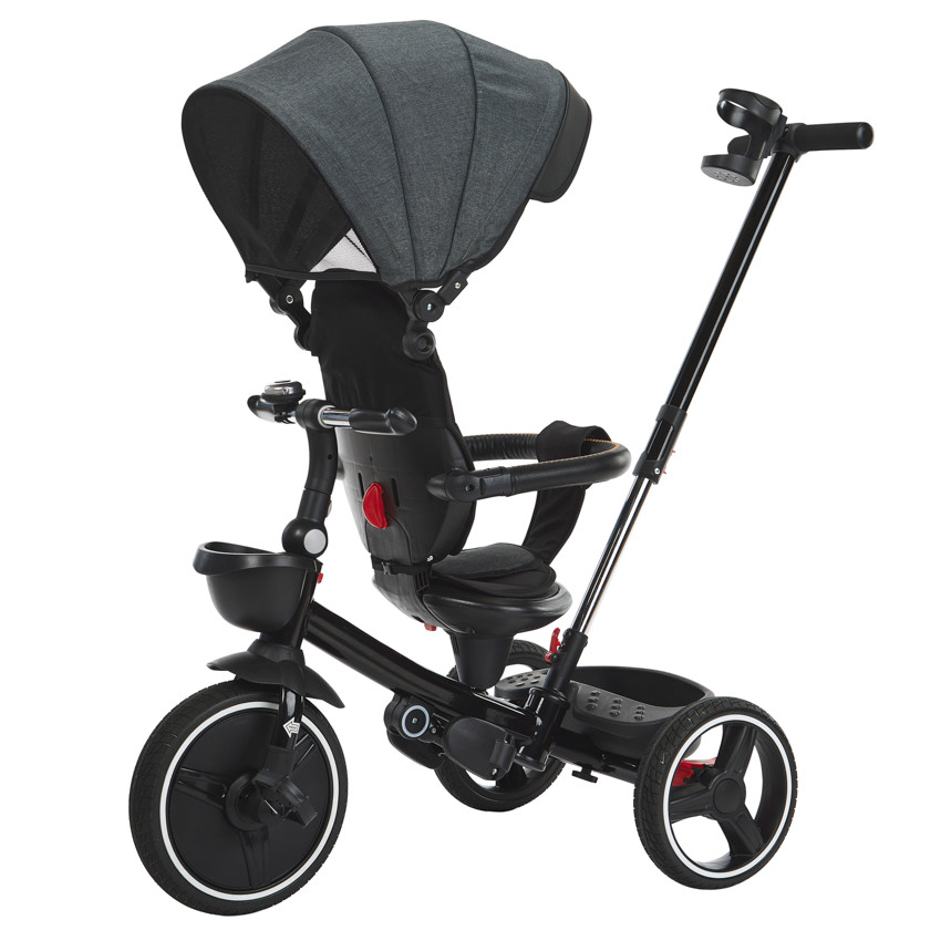 Triciclo Triky 5 en 1 evolutivo gris/negro 