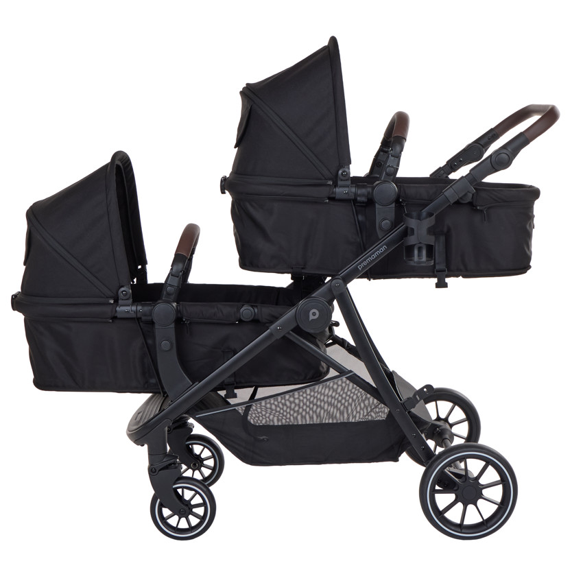Coche gemelar Leila - Negro 