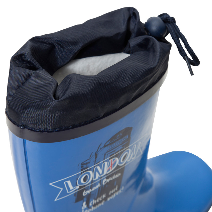 Botas de lluvia lisas con fuelle impermeable 