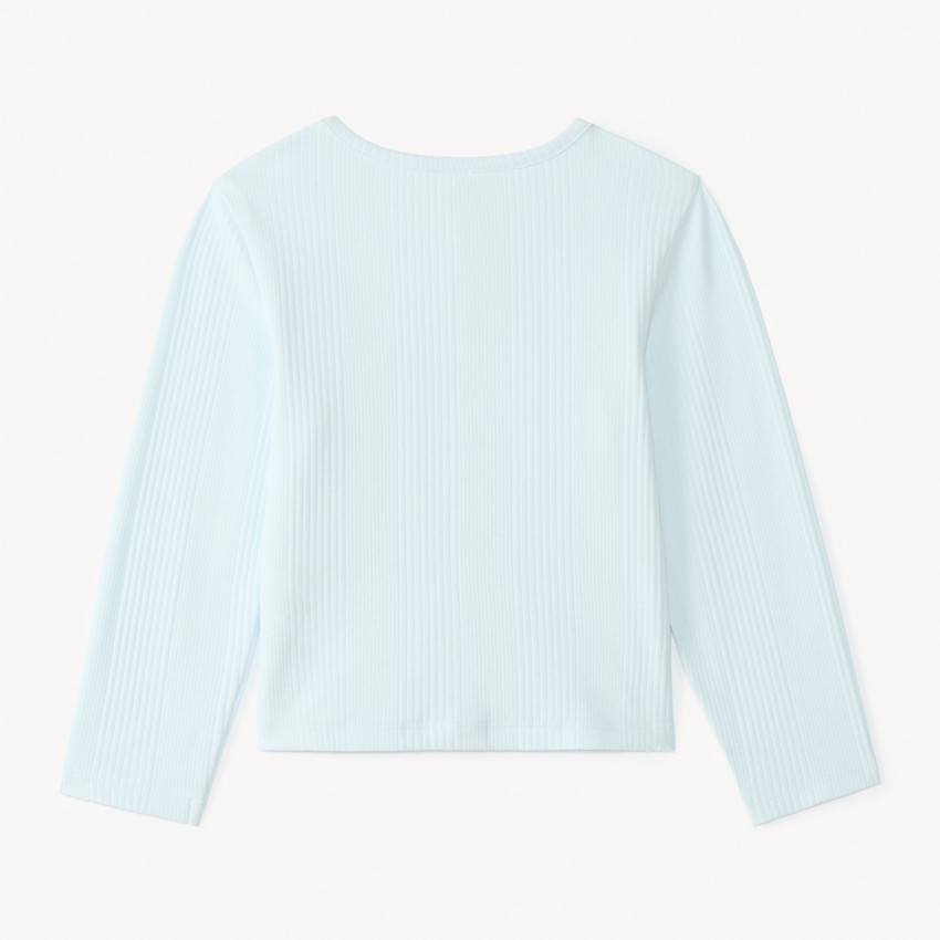 Chaleco de manga larga con bordado de cereza para niña bebé 