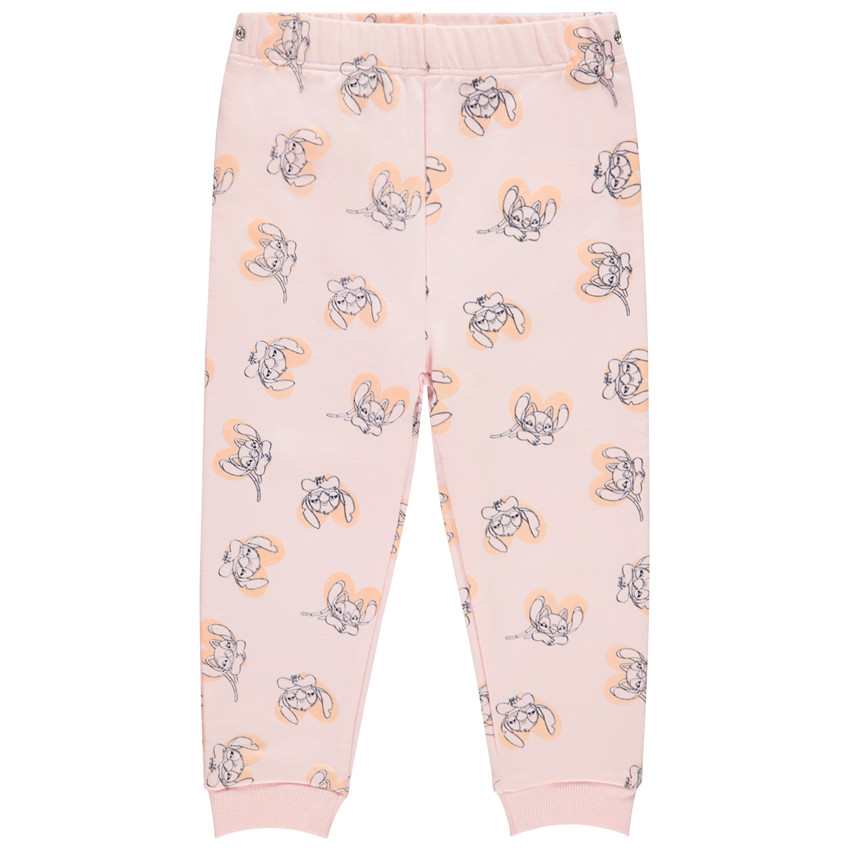 Pijama de 2 piezas de felpa Stitch Disney para bebé niña con acabados variados según la edad 