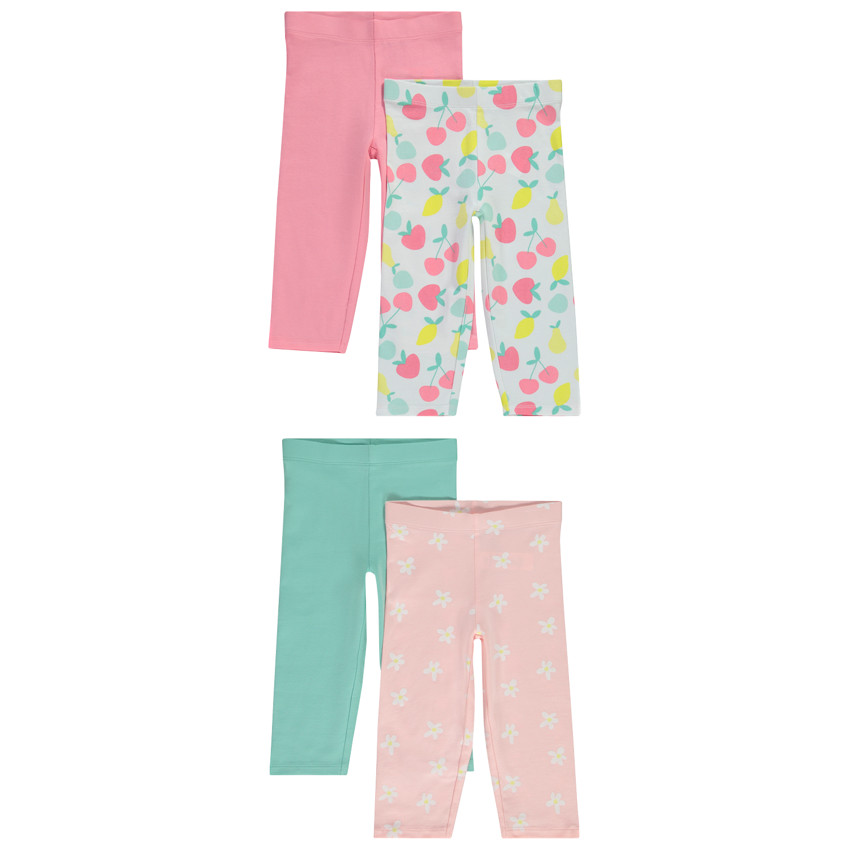 Lote de 4 leggings de fantasía para niña 