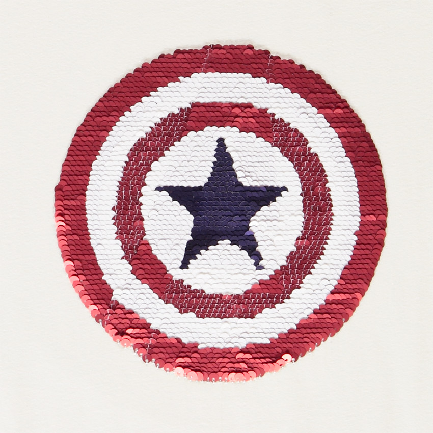 Conjunto de camiseta + short con lentejuelas mágicas de Avengers para niño 