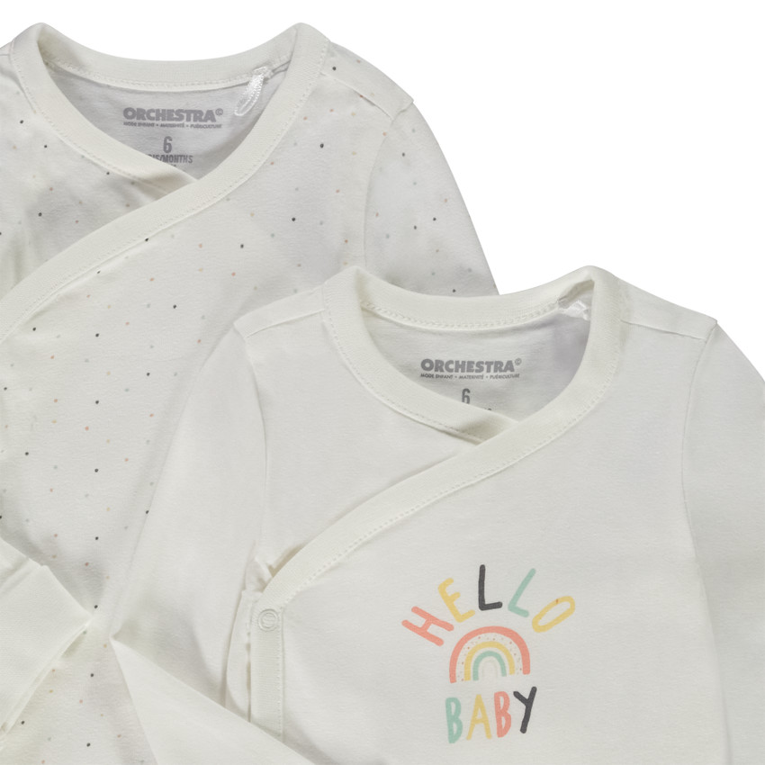 Pack de 2 bodies manga larga fantasía para bebé 