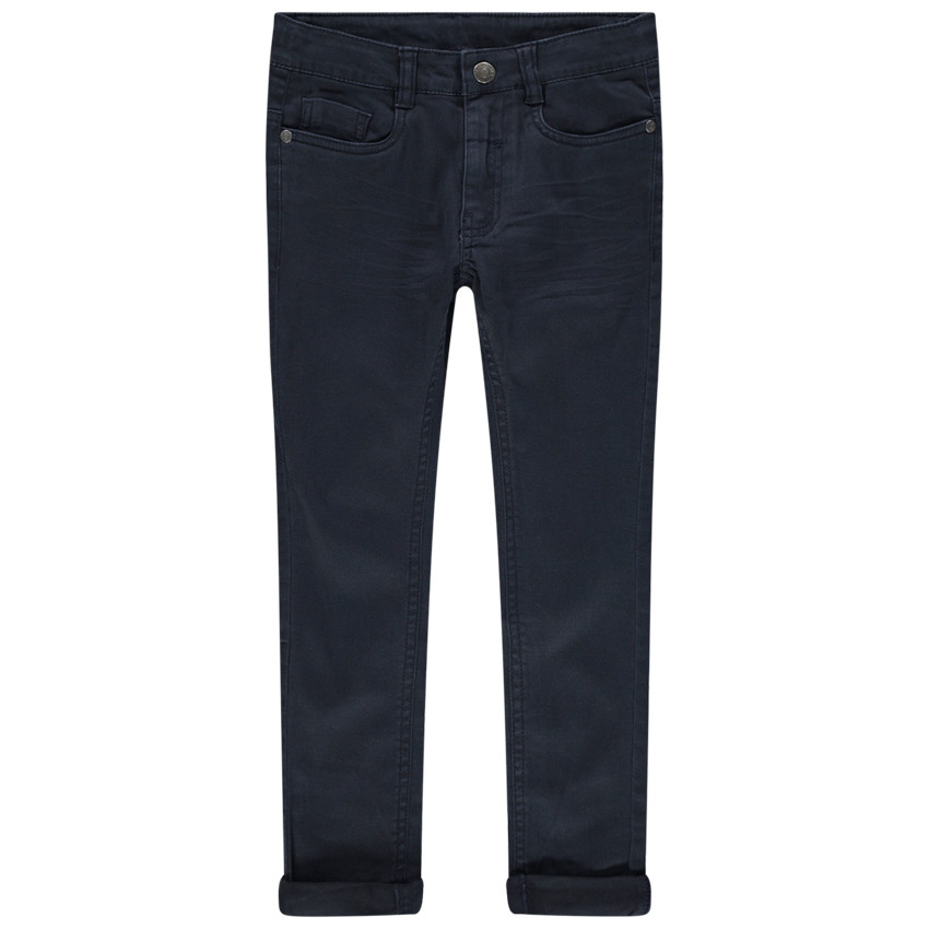 Pantalón slim de twill con efecto arrugado para niño  Additional Pantalón slim de twill con efecto arrugado para niño