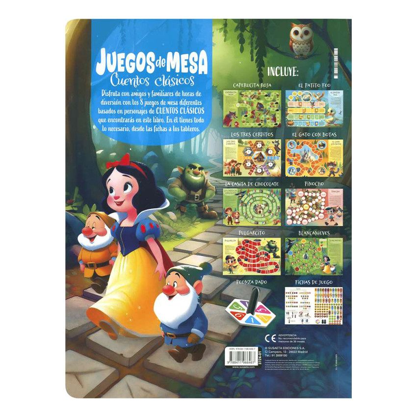Libro juegos de mesa Cuentos Clásicos +6 años 