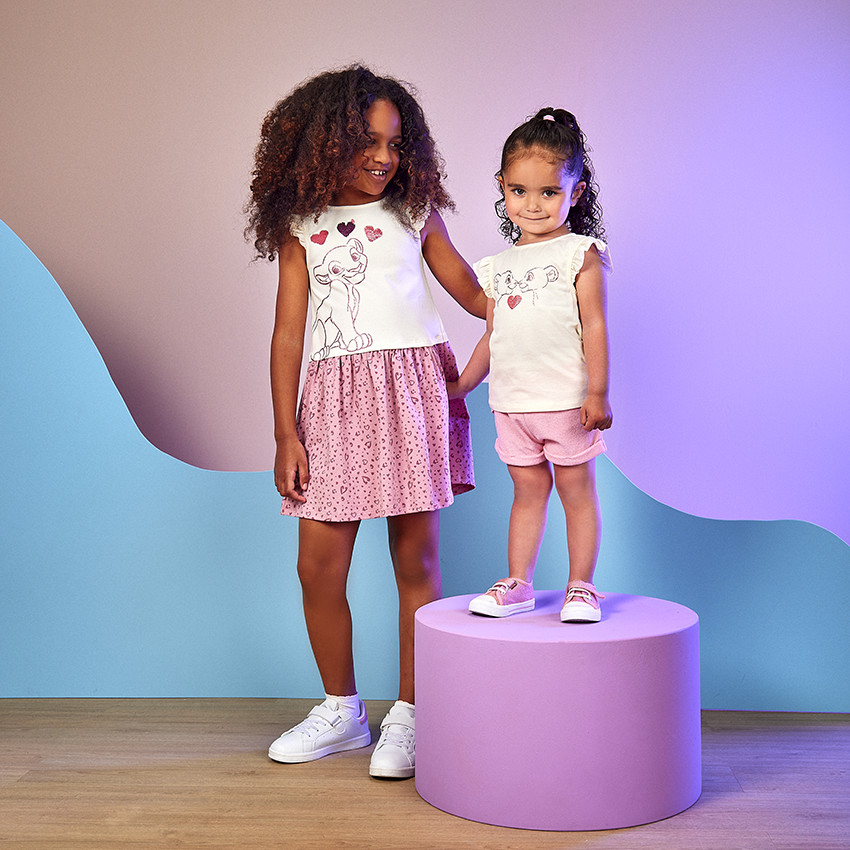 Vestido efecto 2 en 1 Nala Disney con lentejuelas mágicas para niña 