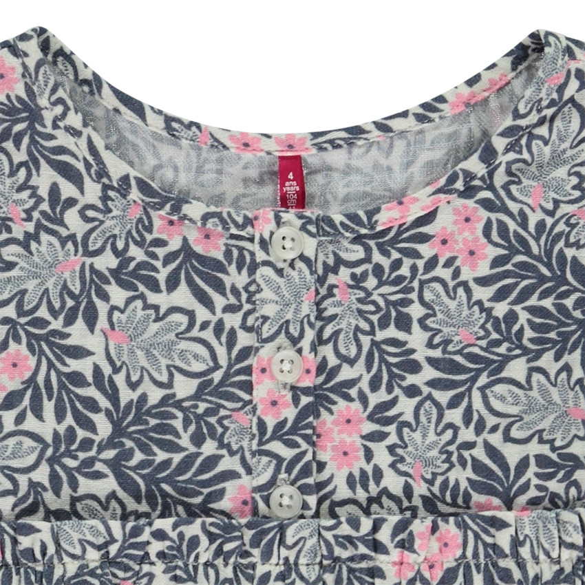 Túnica de manga larga con estampado de flores para niña 