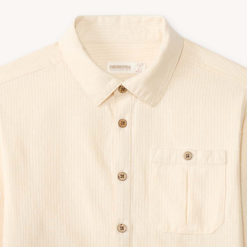 Camisa de manga larga de canalé niño 