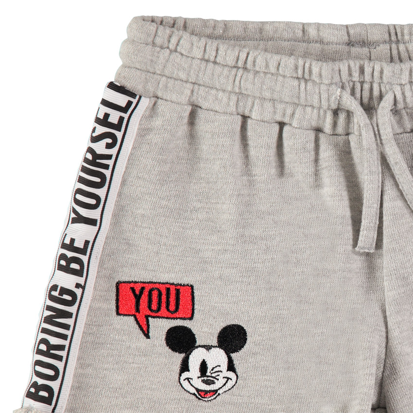 Conjunto con camiseta de manga corta que se anuda y pantalón corto con estampado de Mickey Disney 