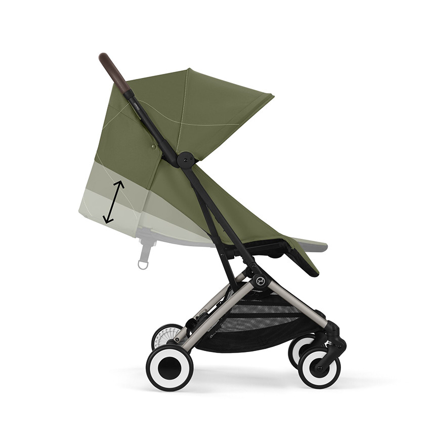 Silla de paseo ultracompacta Orfeo - Taupe/Moss green 