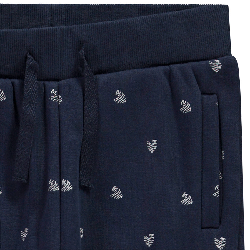 Pantalón de chándal impreso con corazones en contracolado para niña 