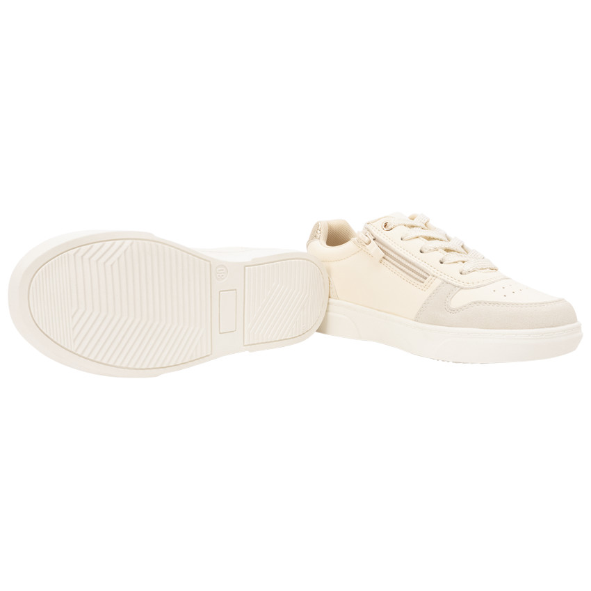 Zapatillas bajas brillantes y con purpurina con cremallera para niña 